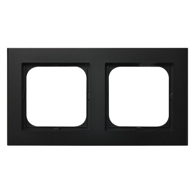 SONATA Ramka podwójna - kolor czarny metalik