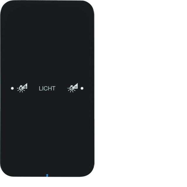 BERKER R.1 Sensor dotykowy pojedynczy konfigurowalny szkło czarny 75141165 HAGER