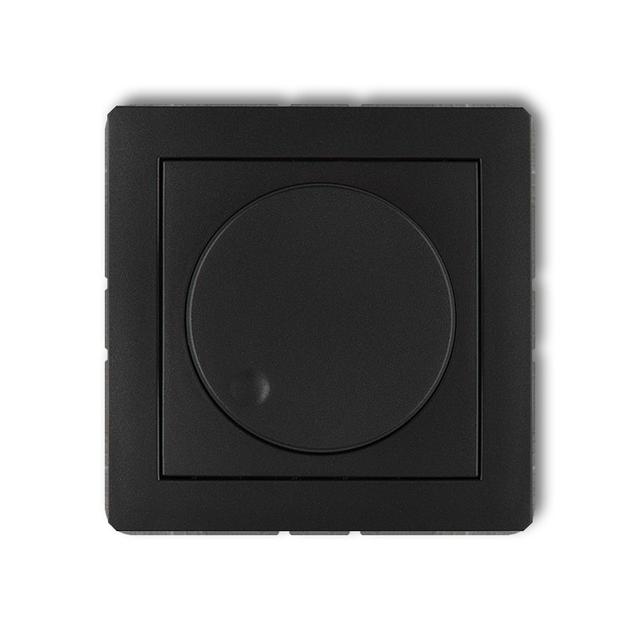 DECO Mechanizm elektronicznego regulatora oświetlenia przyciskowo-obrotowego do lamp LED czarny mat