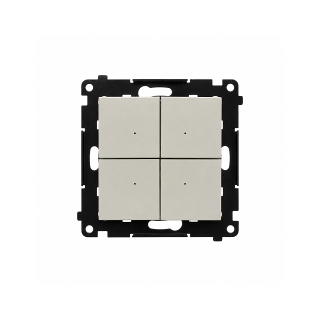 Simon 55 Łącznik/Przycisk zwierny 4-krotny elektroniczny kaszmirowy TEW4.01/142