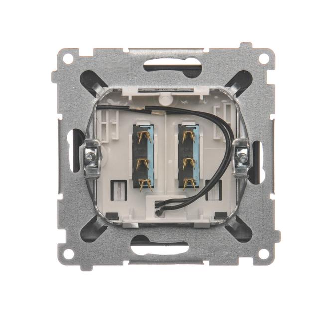 Simon 54 Łącznik hotelowy podwójny z podświetleniem antracyt *Tylko do ramek S54 PREMIUM. Wymagane j