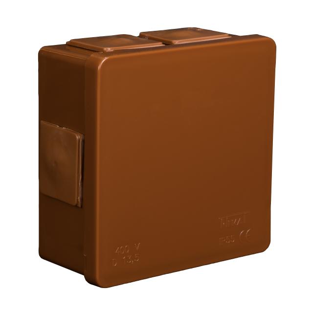 VP-02 Puszka n/t 86x86x40mm IP55 6-wl klik dł.gum. brąZ-002-02 61.108 OPATÓWEK