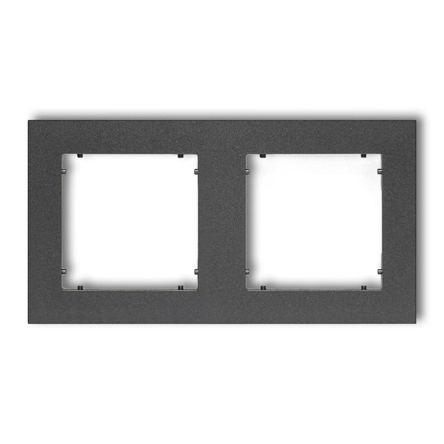 MINI Ramka uniwersalna podwójna z tworzywa grafitowa
