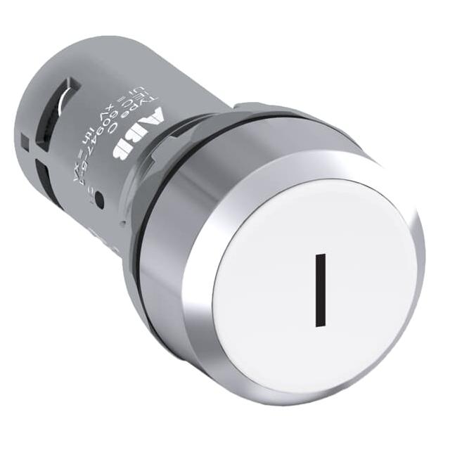 Przycisk monostabilny wklęsły 1NO biały CP11-30W-10
