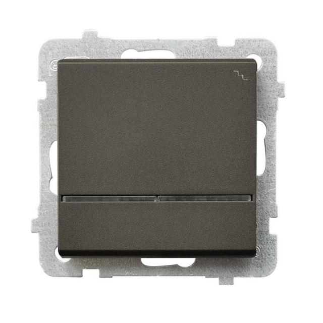 SONATA Łącznik schodowy z podświetleniem niebieskim - kolor czekoladowy metalik