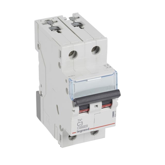 WYŁĄCZNIK NADPRĄDOWY S 312 2P C 3A 10000A SERII TX3, Legrand