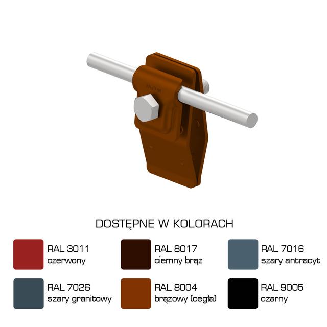 Uchwyt na felc, 1xM10 ocynkowany ogniowo i lakierowany proszkowo