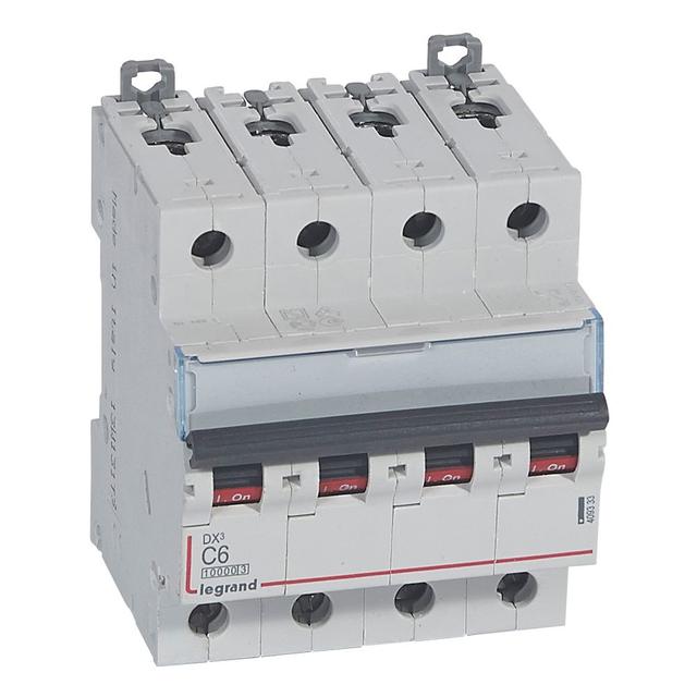 Wyłącznik Nadprądowy S 314 4P C6A 10000A DX3 409333 LEGRAND