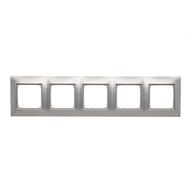 Simon 54 Premium Ramka 5-krotna PREMIUM IP20 / IP44 srebrny mat DR5/43 KONTAKT
