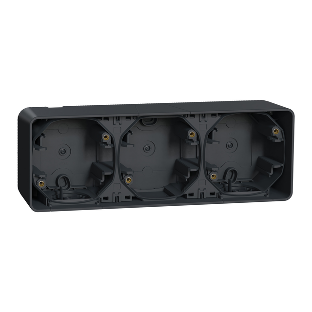 Mureva, podstawa naścienna potrójna pozioma, antracyt