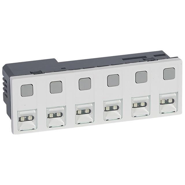 MOSAIC BLOK SYGNALIZACYJNY 6-KIERUNKOWY BEZ ZASILACZA 230V~, Legrand