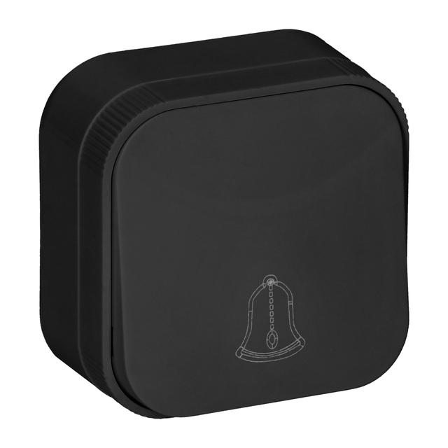 Przycisk dzwonek natynkowy ToDo IP20, czarny, 10 szt.