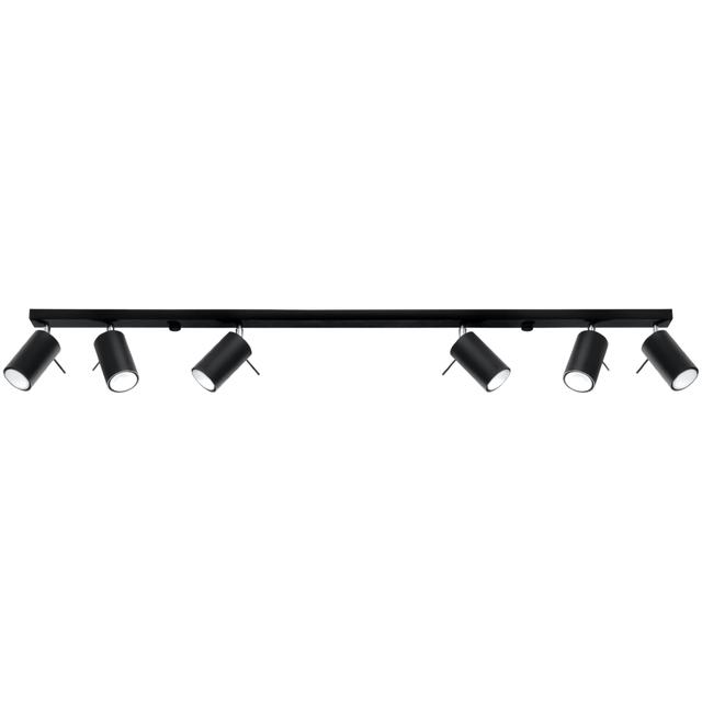 Sollux Plafon RING 6L czarny SL.0334