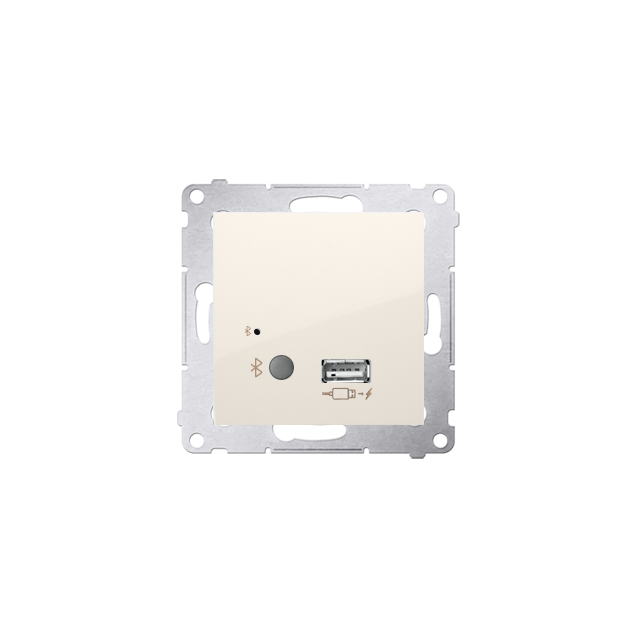 Simon 54 Odbiornik Bluetooth z ładowarką USB krem
