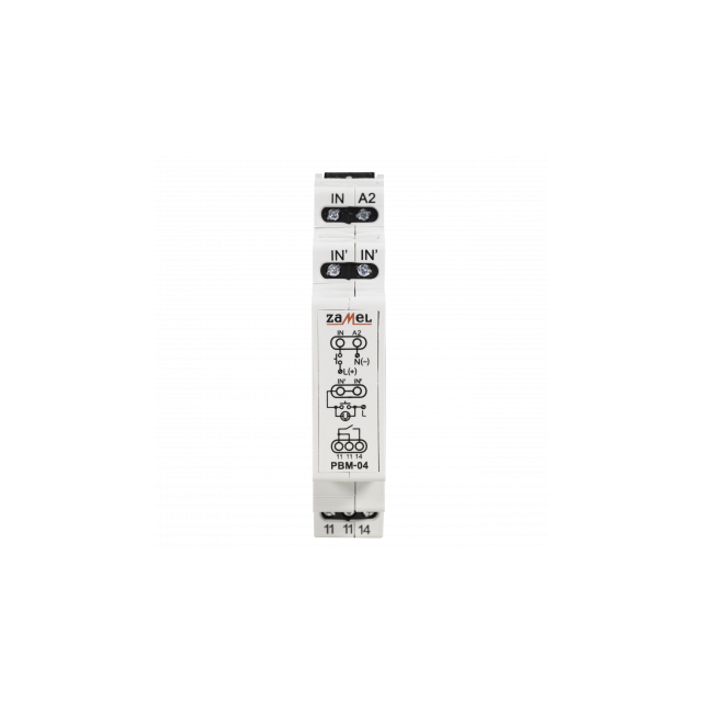 PRZEKAŹNIK BISTABILNY BEZNAPIĘCIOWY 12-230V AC/DC TYP: PBM-04/U