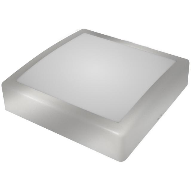 Oprawa oświetleniowa IRYS LED srebrny pierścień, klosz mleczny b.neutralny 13W