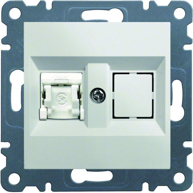 lumina Gniazdo komputerowe pojedyncze RJ45 kat.5e UTP biały WL2110 HAGER