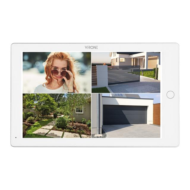 Wideo monitor bezsłuchawkowy, kolorowy, LCD 10 , dotykowy, WiFi + APP na telefon, z gniazdem na kart