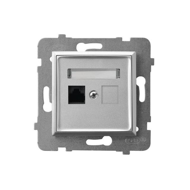ARIA Gniazdo komputerowe pojedyncze, kat. 5e MMC - kolor srebro