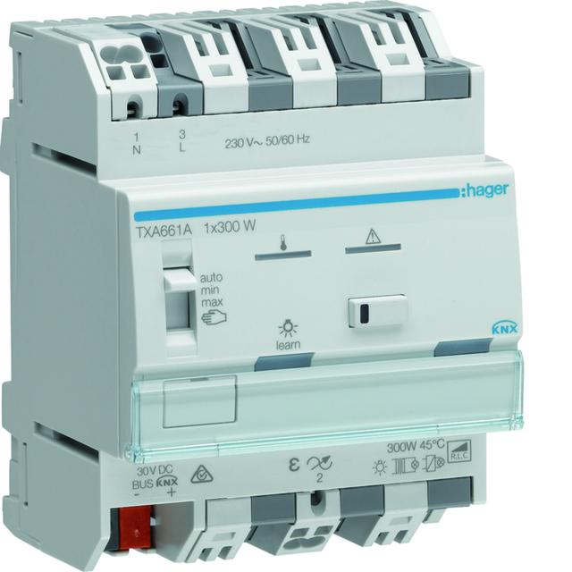 KNX e/s Ściemniacz uniwersalny 300 W 1-krotny TXA661A HAGER