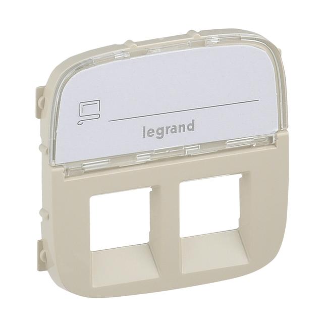 Valena Allure Plakietka Kremowa Gniazda Podwójnego 2Xrj11 Lub 2Xrj45 Lub Rj11/Rj45 Z Etykietą 755486 LEGRAND