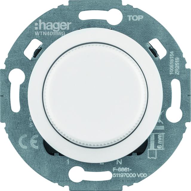 Serie 1930/Glas Rozszerzenie ściemniacza obrotowego komfort biały Berker 294510 WTN4041WG HAGER