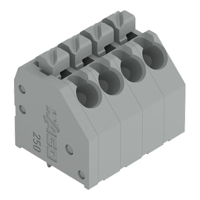 listwa zaciskowa do pł. drukowanych 4-bieg. szara raster 3,5 mm /75szt./ WAGO