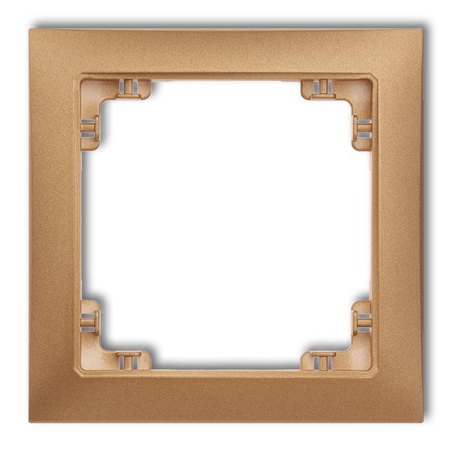 DECO Ramka pojedyncza z tworzywa DECO Soft złoty metalik 8DRSO-1 KARLIK