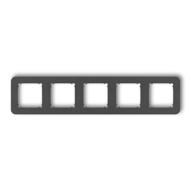 MINI Ramka uniwersalna pięciokrotna zaokrąglona z tworzywa grafitowy