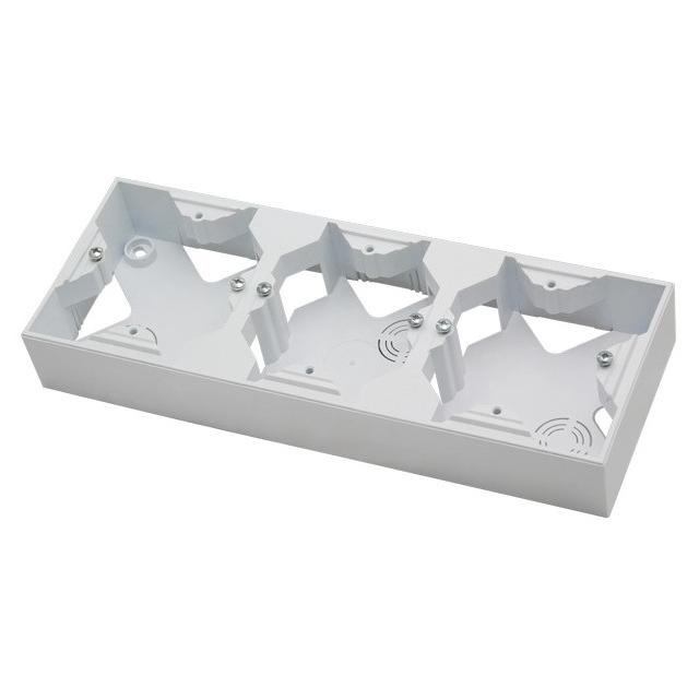 Puszka instalacyjna do serii SONATA potrójna - kolor biały mat