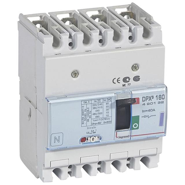 Wyłącznik DPX3 160 4P 40A 50Ka 420132 LEGRAND