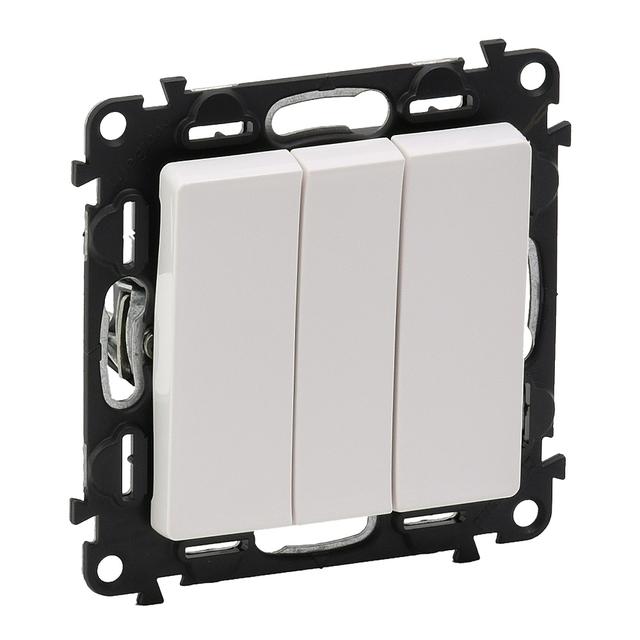 VALENA LIFE ŁĄCZNIK POTRÓJNY BIAŁY 10 AX - 250 V~, Legrand