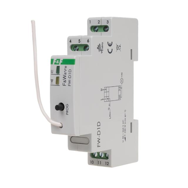 Radiowy ściemniacz uniwersalny 230V - montaż DIN 85-265V AC/DC FW-D1D F&F