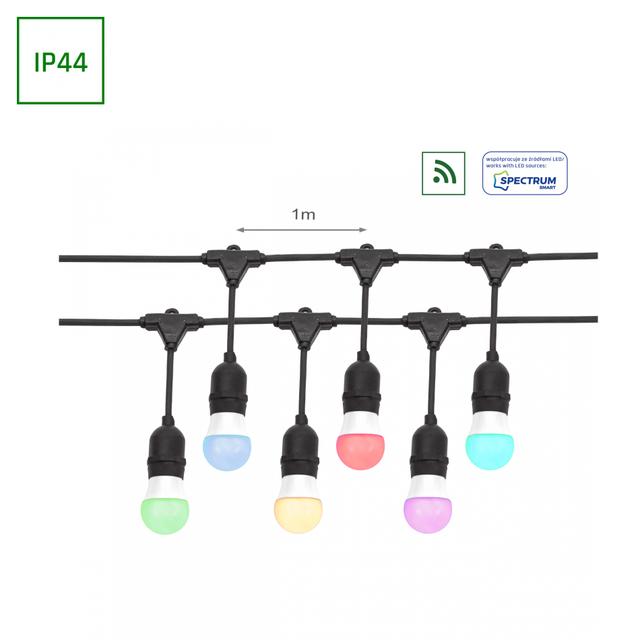 GIRLANDA 10M 10xE27 łączona SPECTRUM