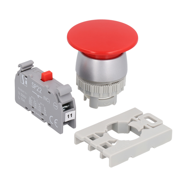 PRZYCISK GRZYBKOWY ZIELONY  1 ZW. PIERŚCIEŃ NIKLOWANY