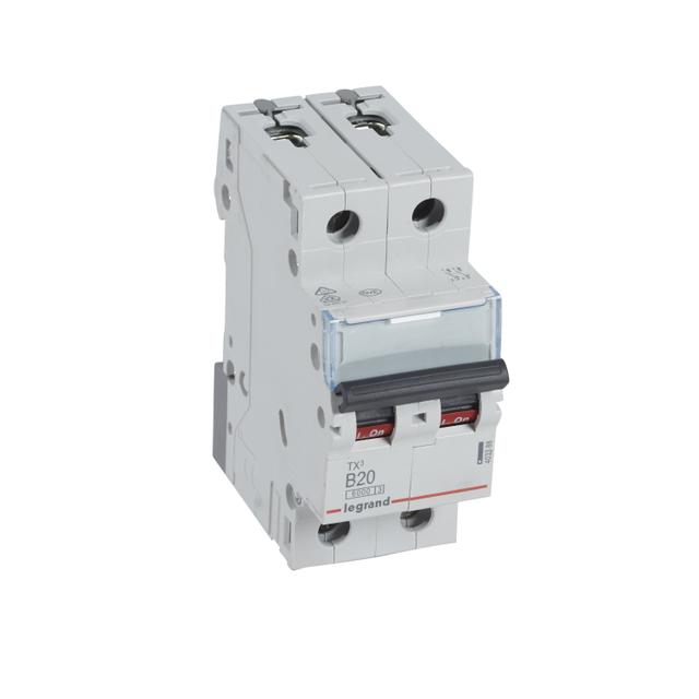 Wyłącznik Nadprądowy 2P B20A 6kA AC S302 TX3 403388 LEGRAND