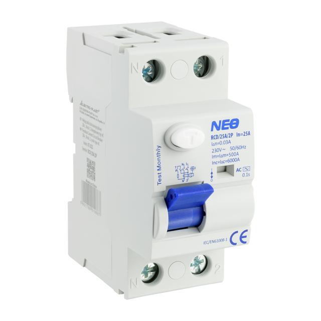 Wyłącznik różnicowoprądowy 1P+N 25A 30mA typ AC RCD/25A/2P 87.822 OPATÓWEK