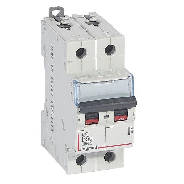 WYŁĄCZNIK NADPRĄDOWY S 312 2P B 50A 10000A SERII DX3, Legrand