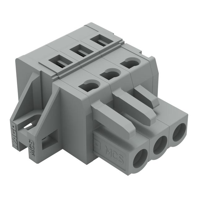 Gniazdo MCS‑MIDI Classic 3‑biegunowe szare raster 5mm 231‑103/031‑000 /50szt./ WAGO