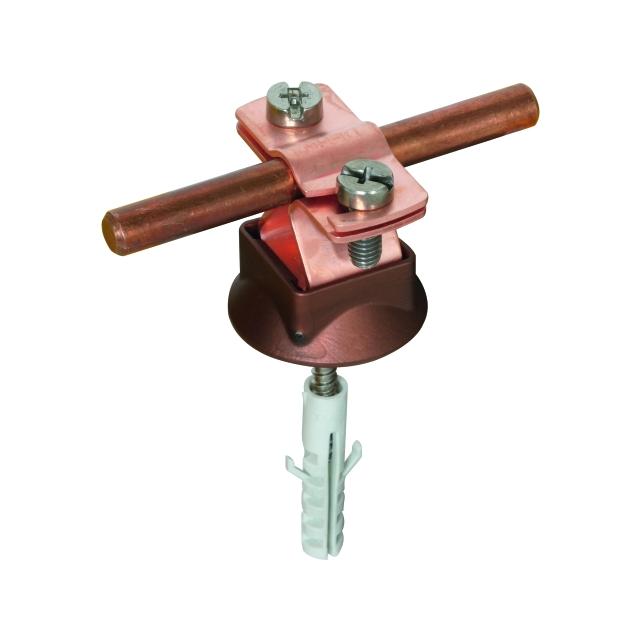 Wspornik DEHNhold do drutu 8-10 mm, z gwintem wewn. M8, podkładka PVC, kołek 8x40 mm, stal nierdzewn