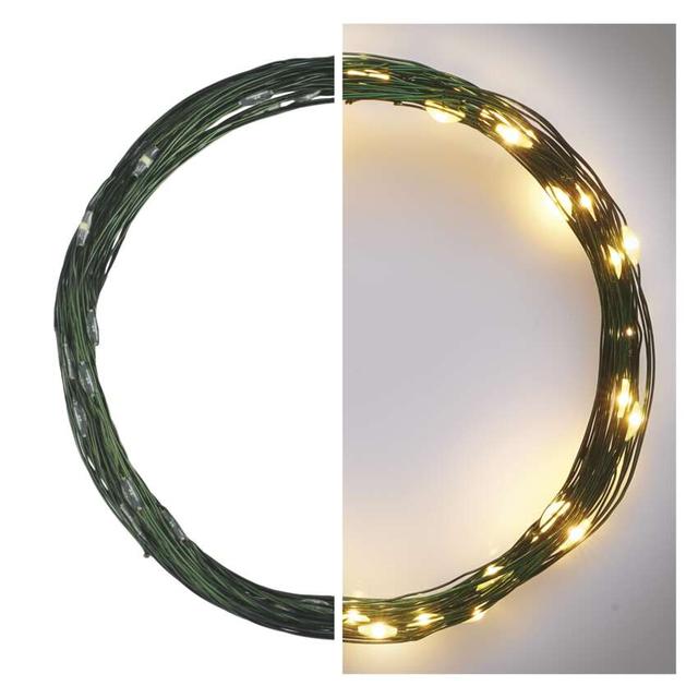 Lampki świąteczne nano łezki 4m 40 LED ciepła biel IP44 timer D3AW03 EMOS