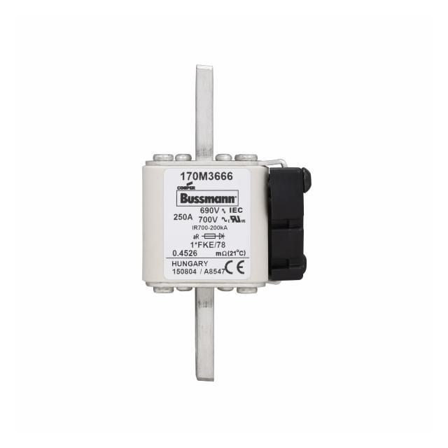 FUSE 250A 690V 1*FKE/78 AR UC Wkładka szybka 250A AC 690V rozmiar 1 45x59x110 mm aR, 170M3666 EATON