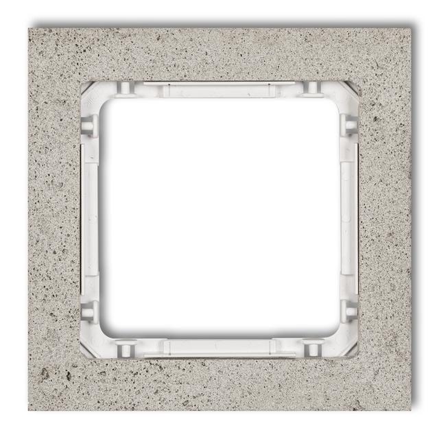 "DECO Ramka pojedyncza - beton (ramka: jasnoszara