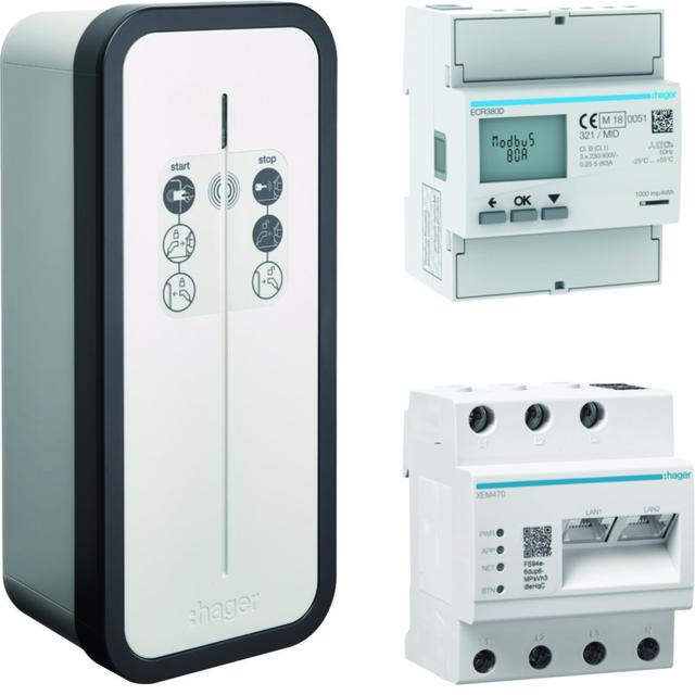 EVCS witty solar Zestaw 22kW/RFID + EMC + licznik XEV1K22T2SEMC HAGER