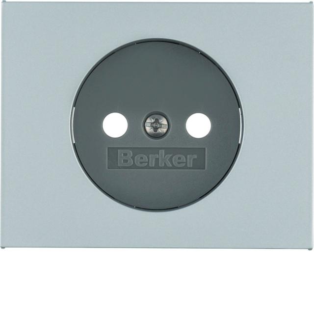 BERKER K.5 Płytka czołowa do gniazda bez uziemienia aluminium 3967157003 HAGER