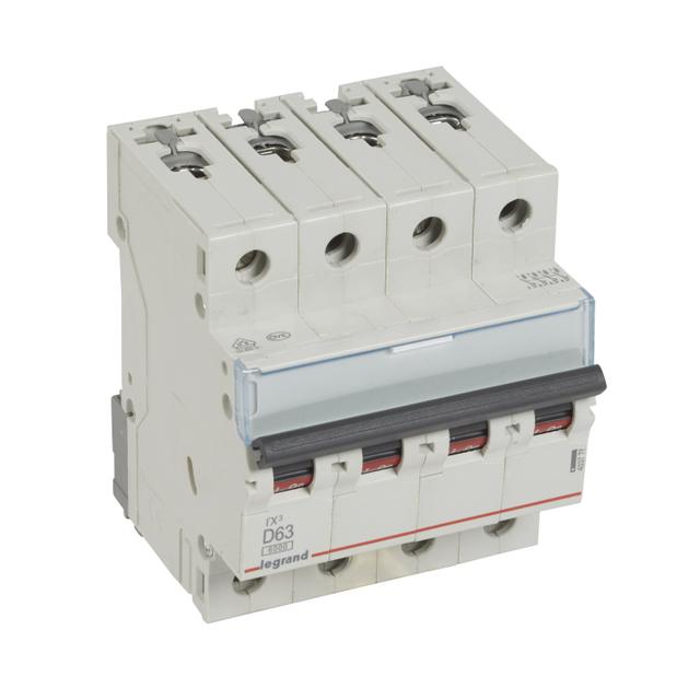 Wyłącznik Nadprądowy S 304 4P D63A 6kA TX3 403778 LEGRAND