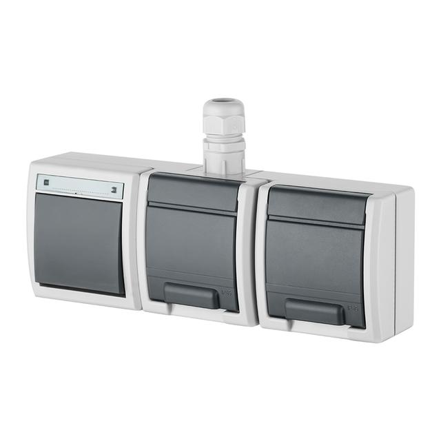 AQUANT Zestaw ŁNT 1-b/schod + GNT 2x2P+Z IP65