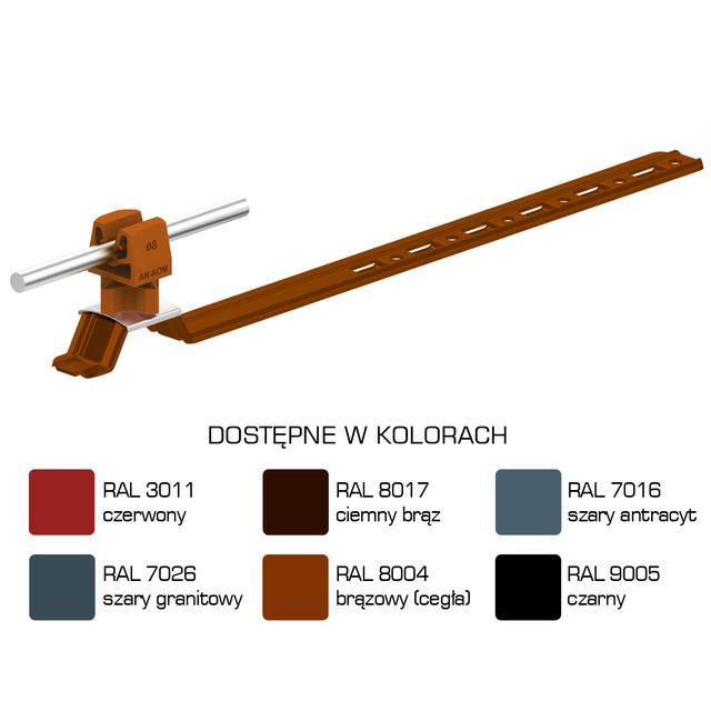 AN-20KPN/LA/-N Uchw.dach.uniw.Z-zatrz. L=42cm,H=3,5cm /LA/ brąz