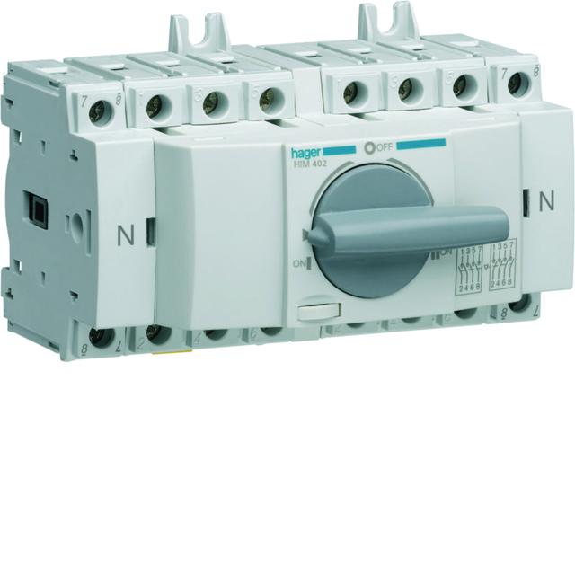 Modułowy przełącznik zasilania 4x20A HIM402 HAGER