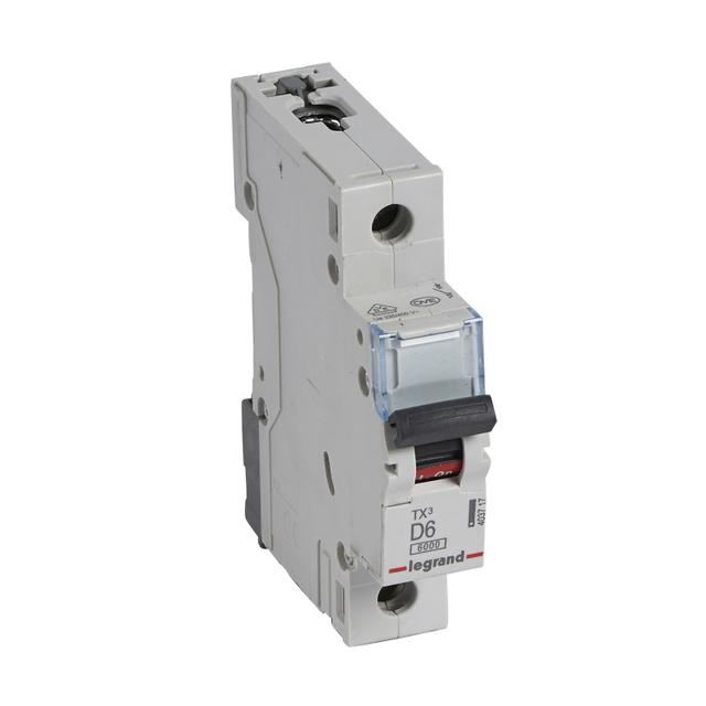 Wyłącznik Nadprądowy S 301 1P D6A 6kA TX3 403717 LEGRAND